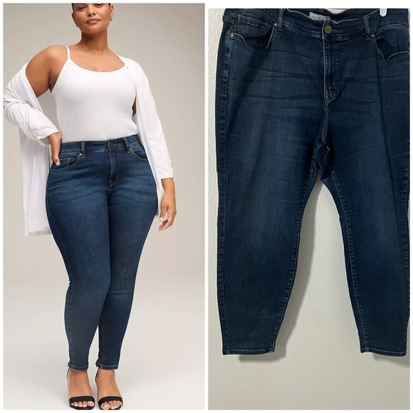 Lane Bryant Plus Size 22 Curvy Fit High-Rise Skinny Jean Flex Magic Waistband - Picture 1 of 8